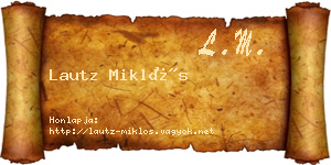 Lautz Miklós névjegykártya